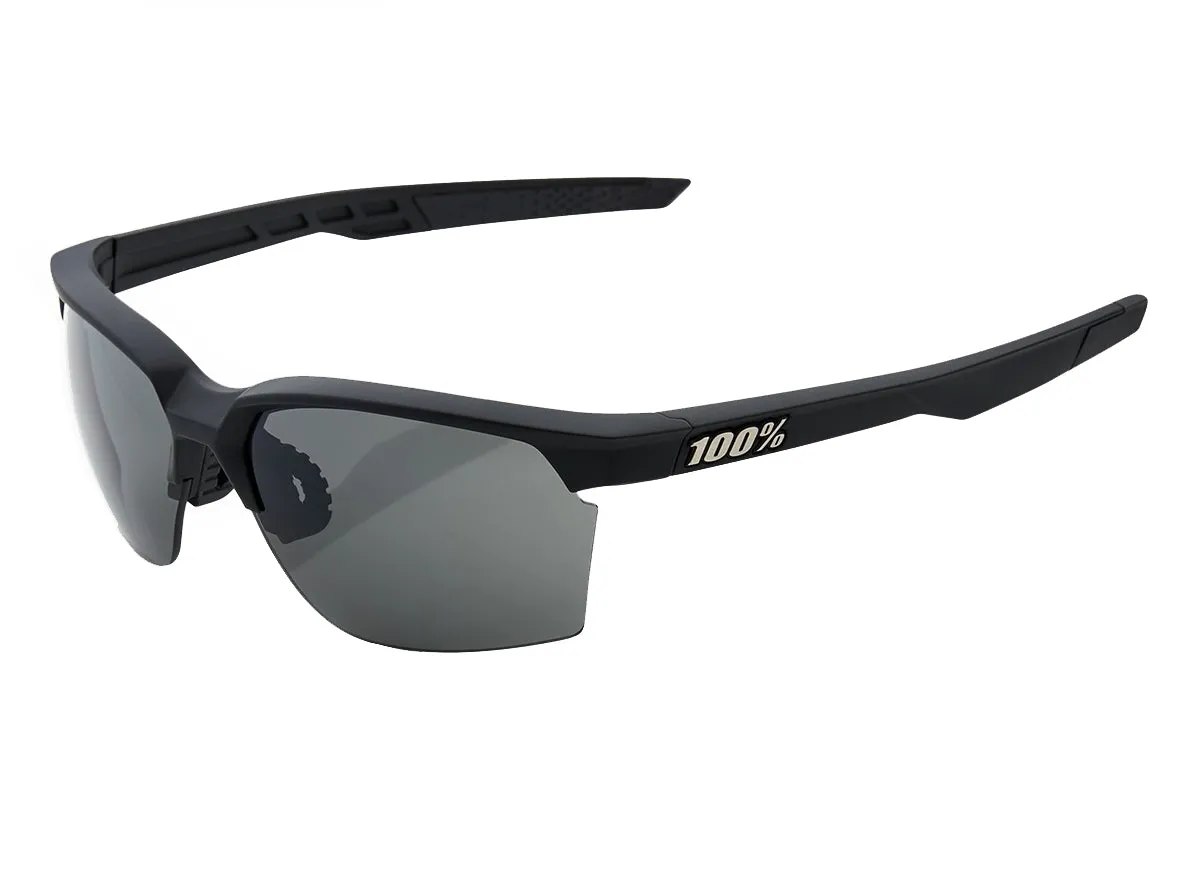 100% Sportcoupe - Soft Tact Black Performance Sunglasses - Smoke Lens
