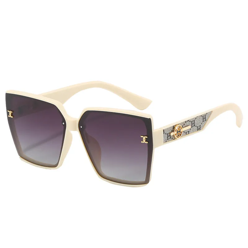2024 New Polarized Women's Sunglasses Square Frame Internet Celebrity Fashion Trend Anchor Live Broadcast Same Style Sunglasses