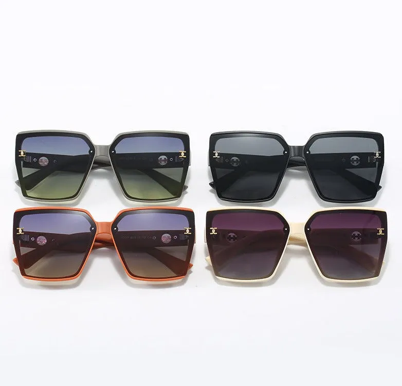 2024 New Polarized Women's Sunglasses Square Frame Internet Celebrity Fashion Trend Anchor Live Broadcast Same Style Sunglasses
