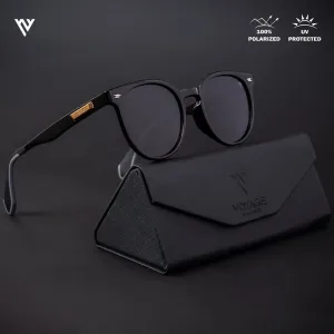 Active Shine Black Polarized Round Sunglasses - PMG4470