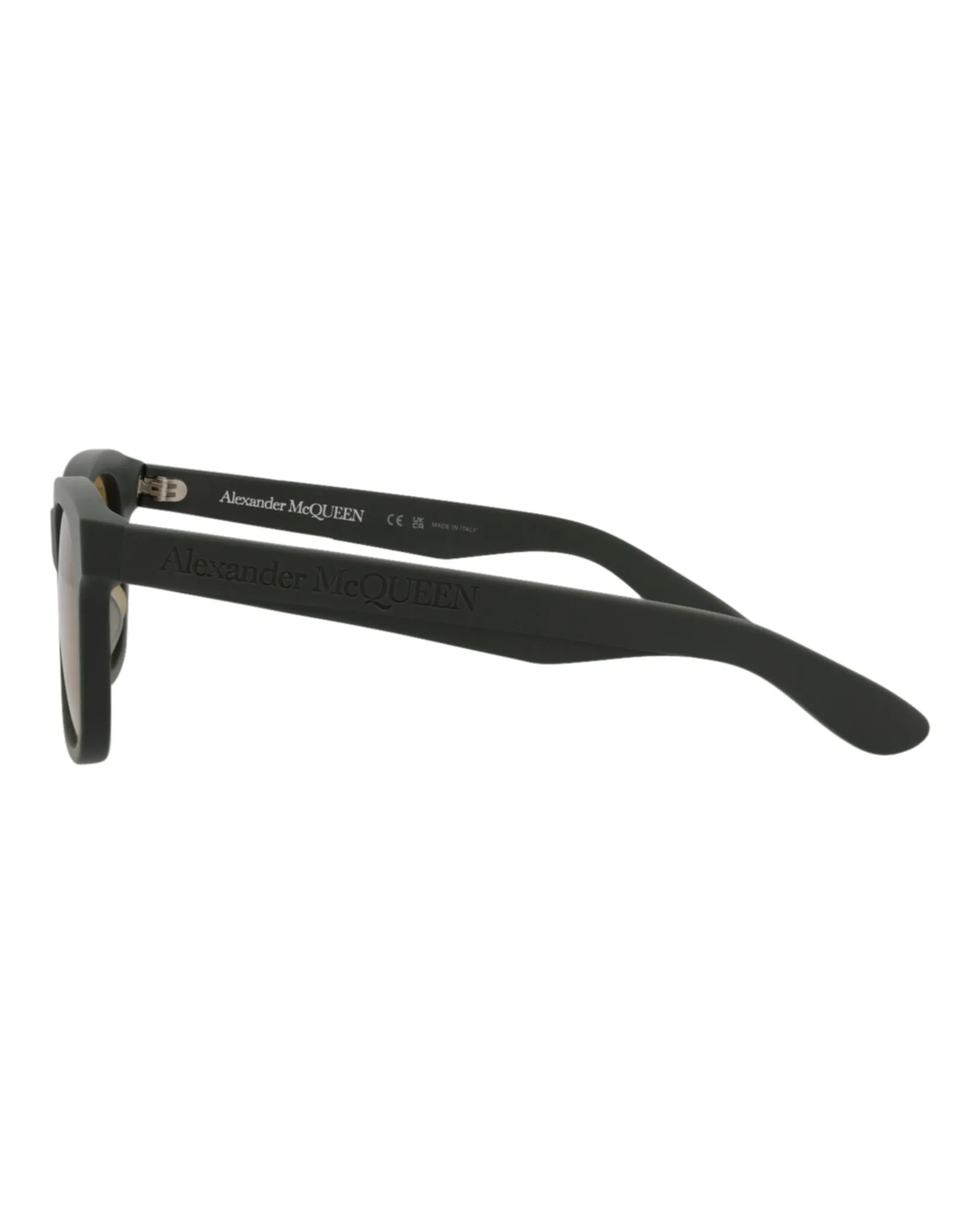 Alexander McQueen Mens Square/Rectangle Green Green Yellow Fashion Designer Eyewear