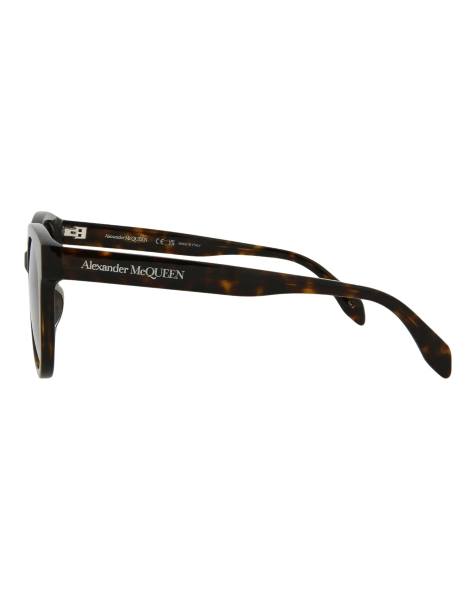 Alexander McQueen Unisex Round/Oval Havana Havana Brown Fashion Designer Eyewear