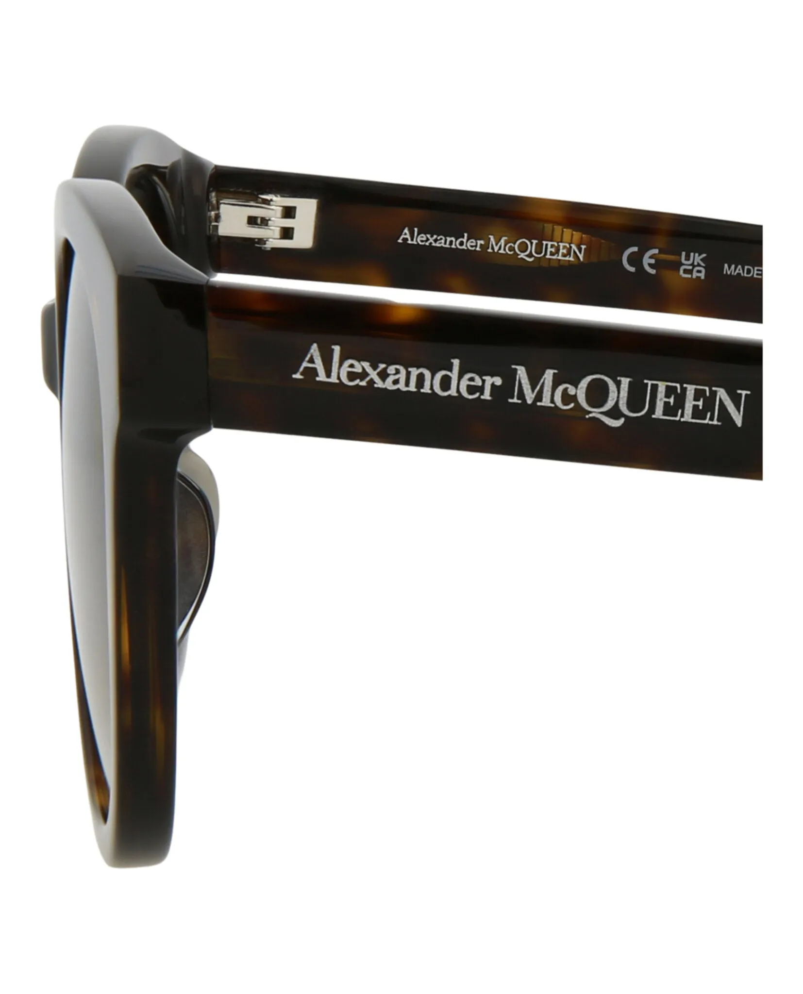 Alexander McQueen Unisex Round/Oval Havana Havana Brown Fashion Designer Eyewear