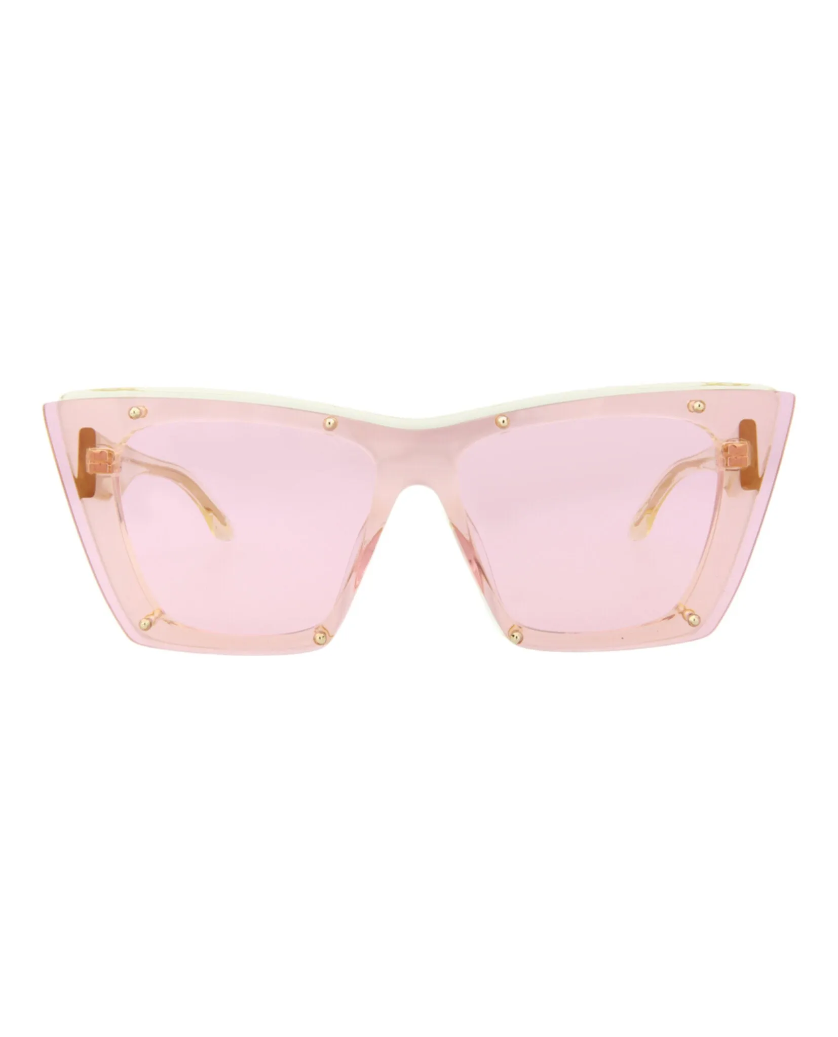 Alexander McQueen Womens Cat Eye Yellow Yellow Pink Fashion Designer Eyewear