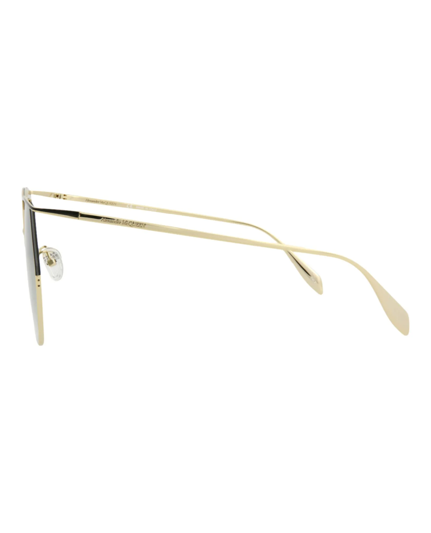 Alexander McQueen Womens Round/Oval Gold Gold Green Fashion Designer Eyewear