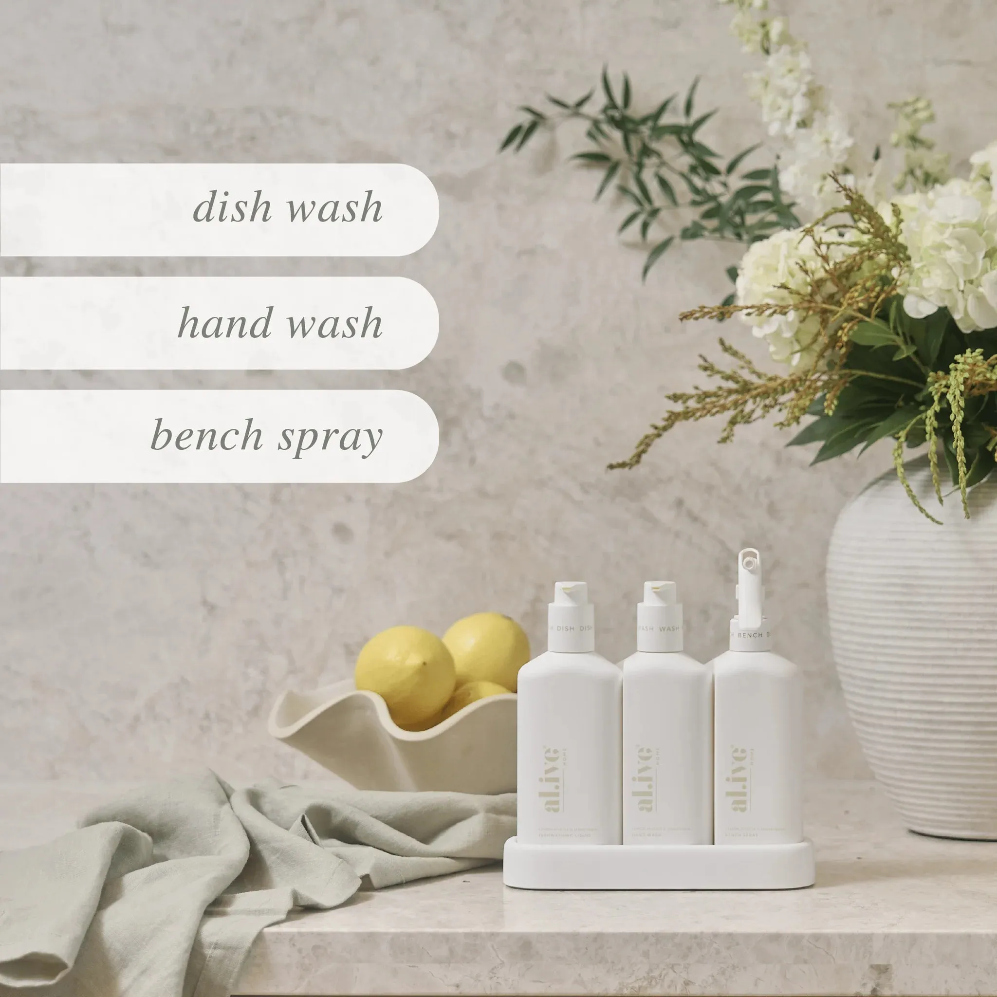 Al.ive Lemon Myrtle & Honeydew Premium Kitchen Trio
