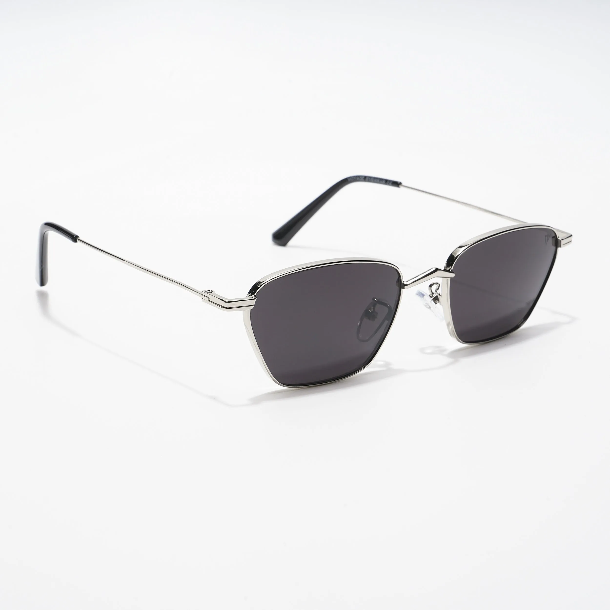 Arrow | Black Silver Retro Square Sunglasses - MG3456