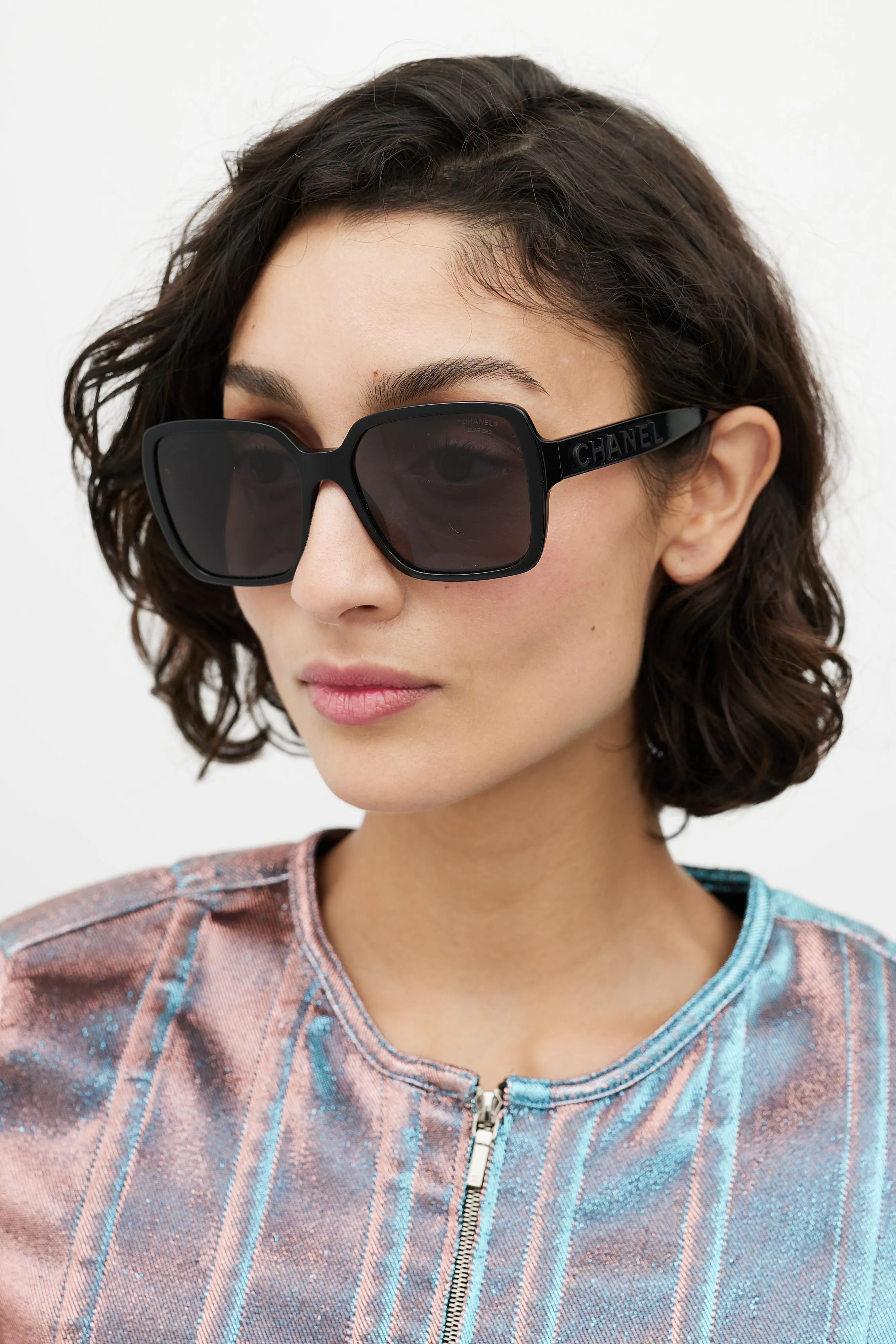 Black Oversized Square 5408 Sunglasses