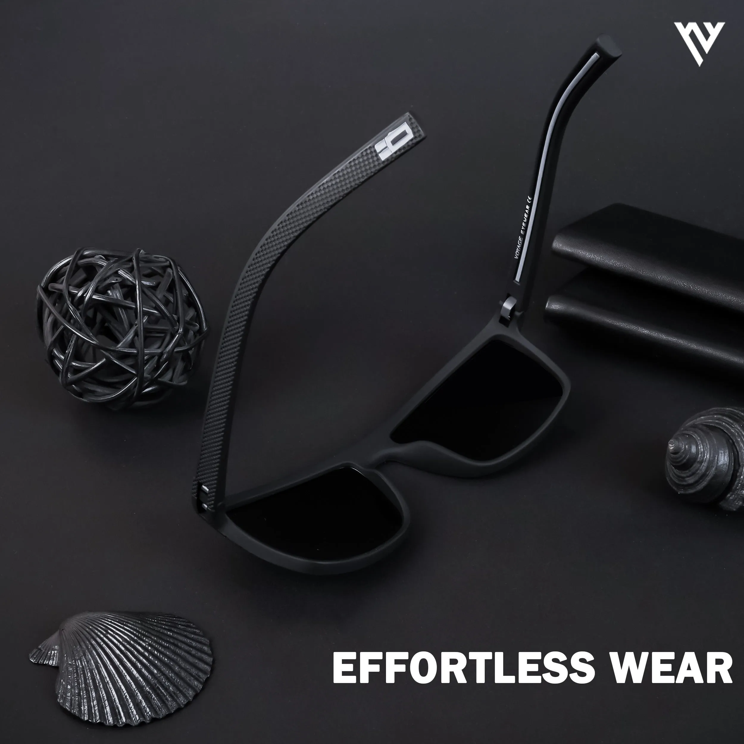 Black Polarized Wayfarer Sunglasses - PMG4295
