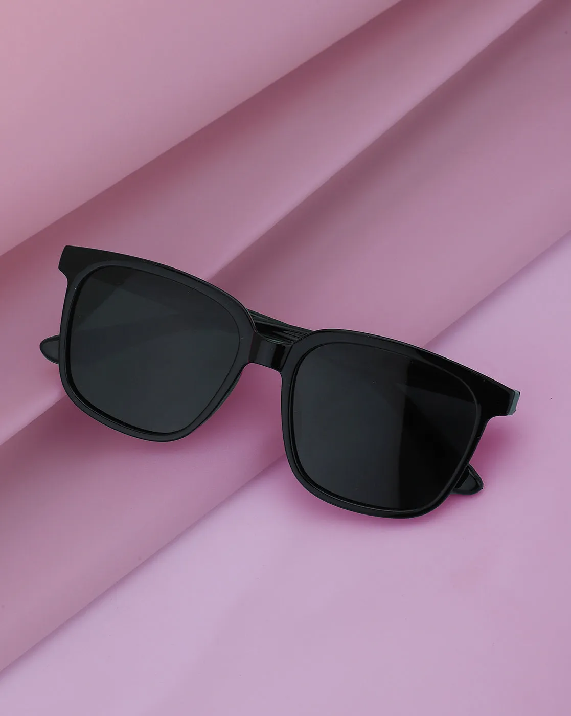 Black Toned with Polarised Lens Rectangle Sunglass for boy