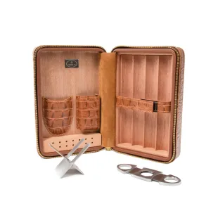Brouk & Co - Cain Croco Cigar Travel Case