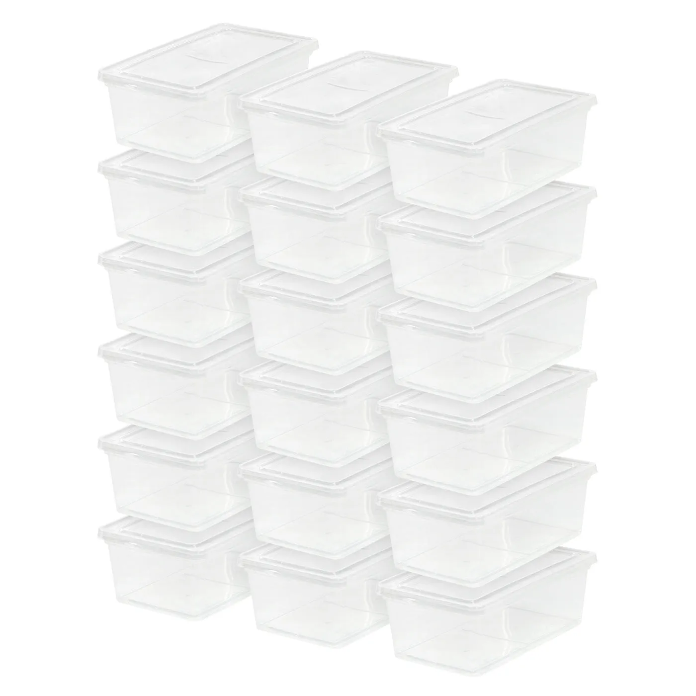Clear Non-Latching Box 18 Pack - 6 QT