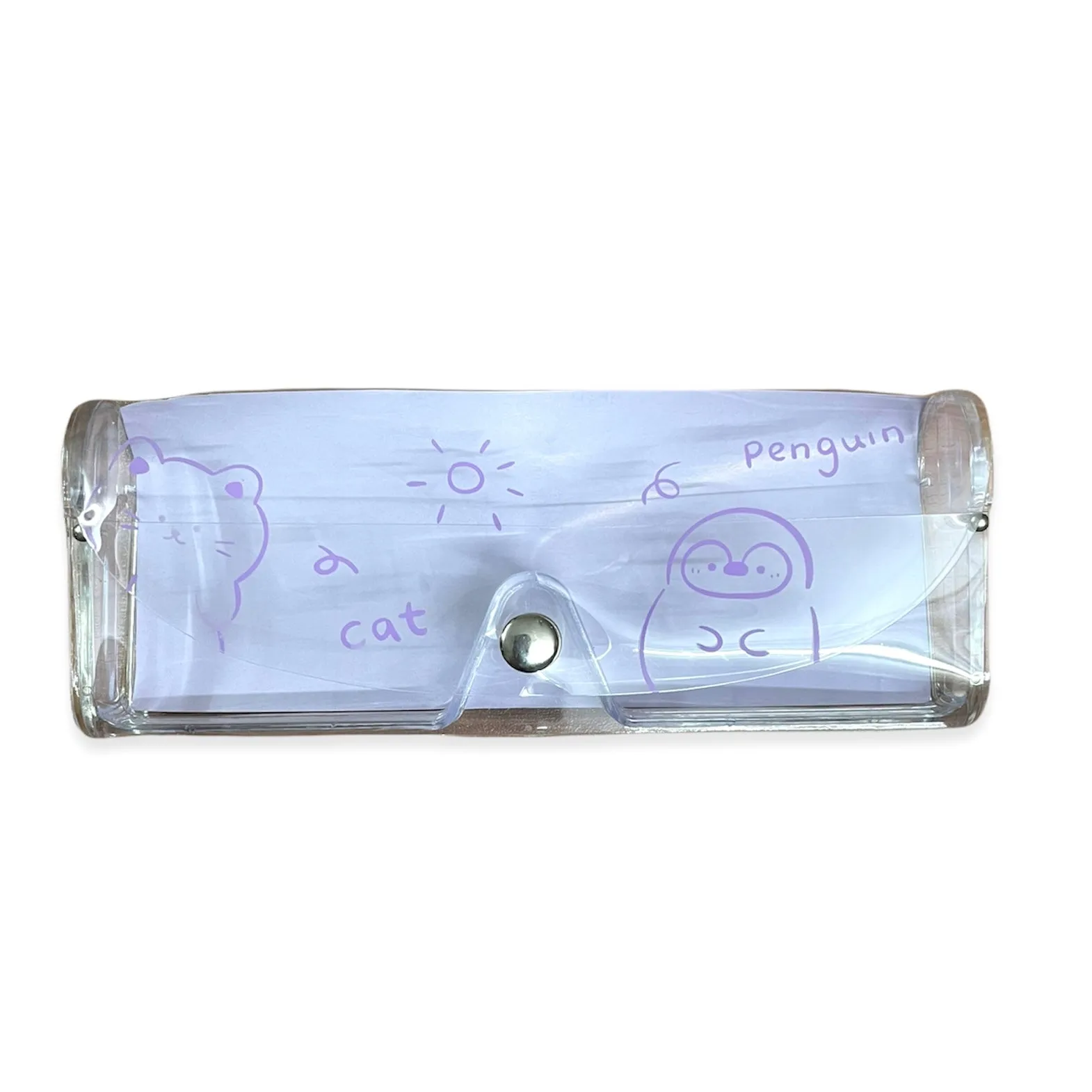 Clear Transparent Travel Sunglass Case - Animals