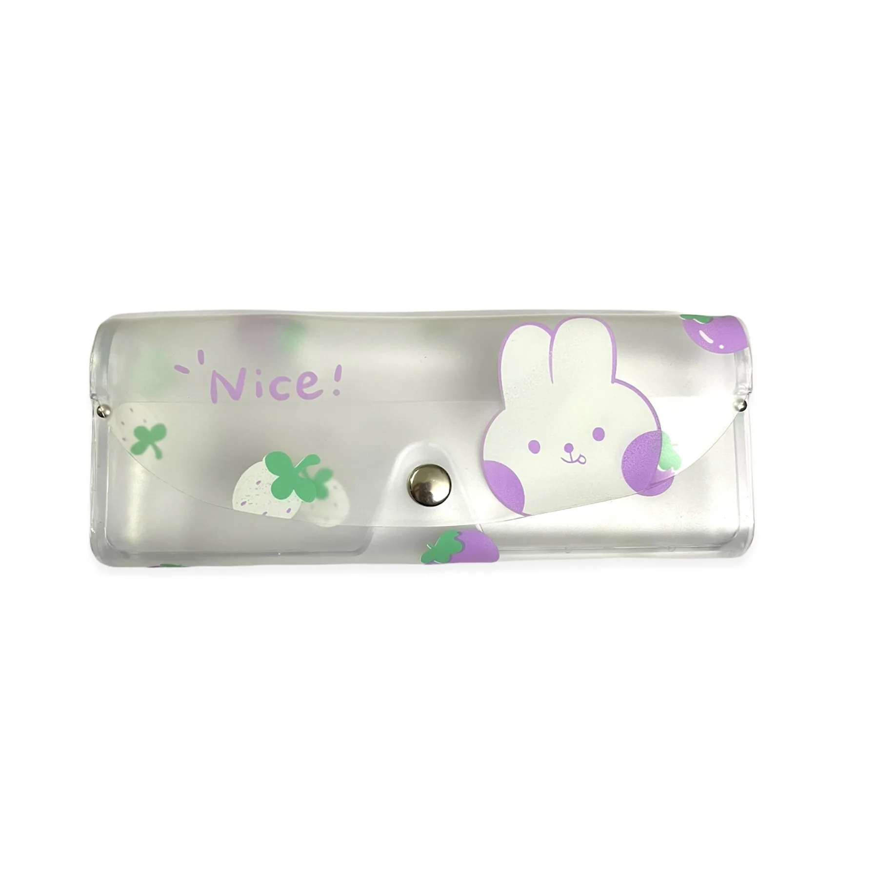 Clear Transparent Travel Sunglass Case - Rabbit