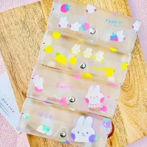 Clear Transparent Travel Sunglass Case - Rabbit