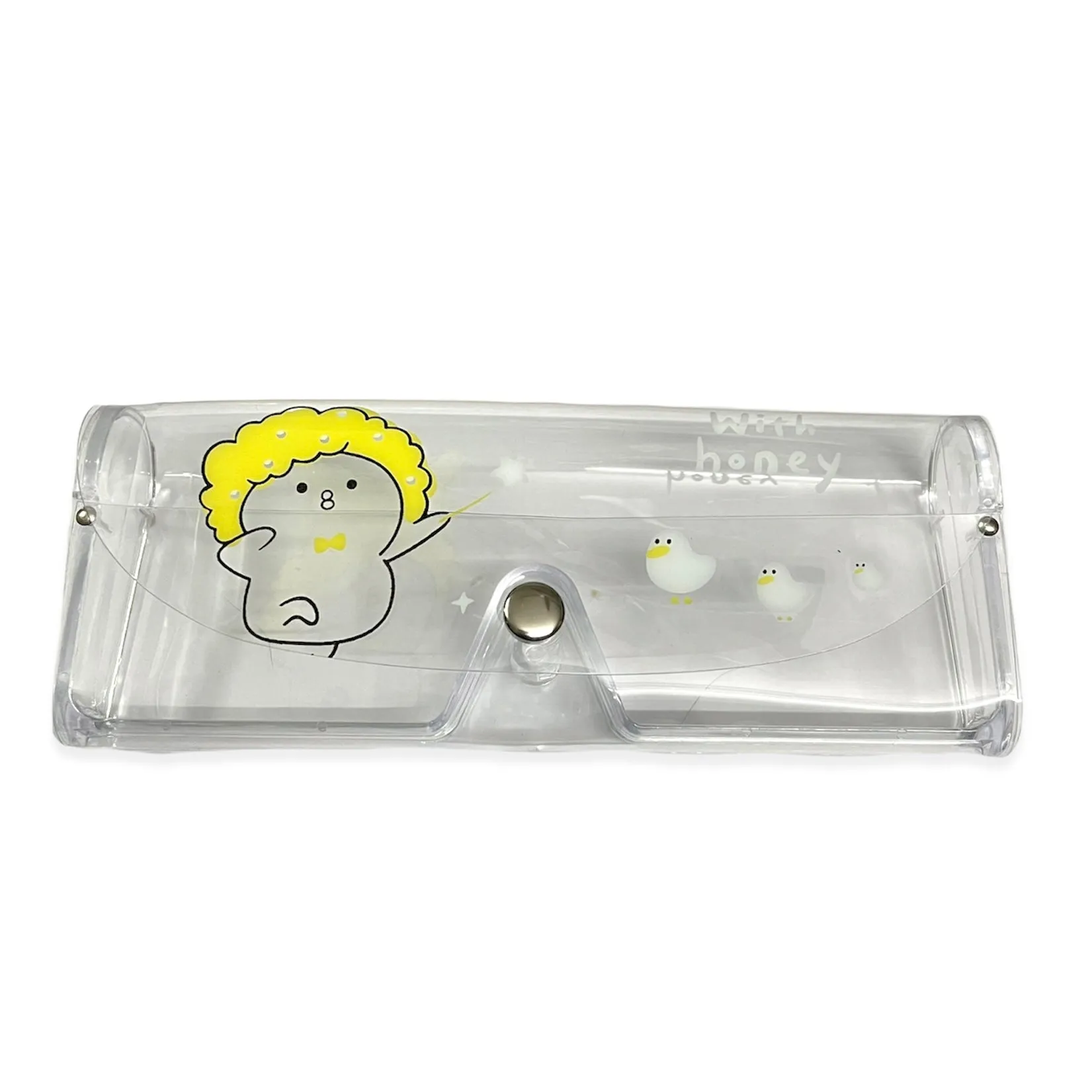 Clear Transparent Travel Sunglass Case - With Honey
