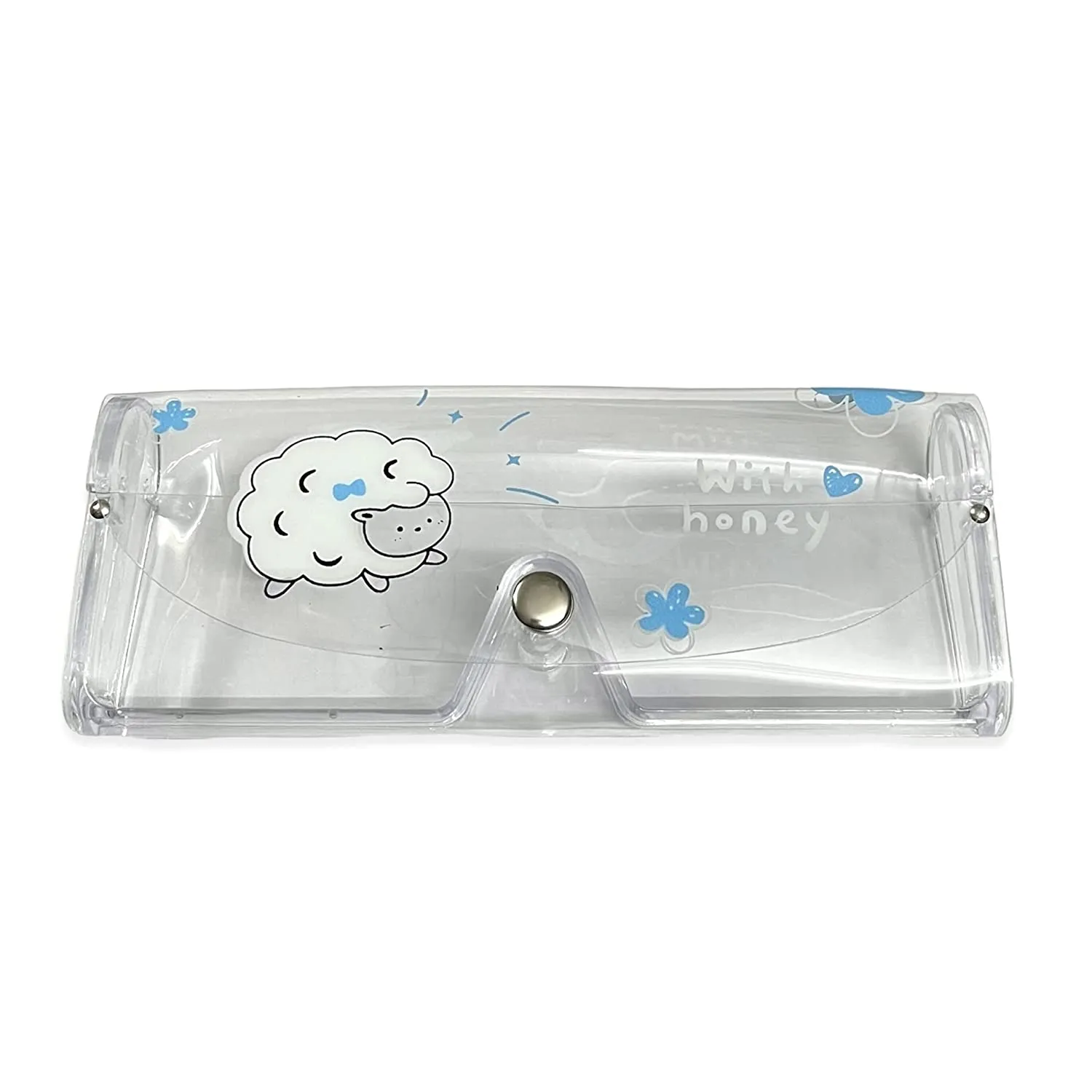 Clear Transparent Travel Sunglass Case - With Honey