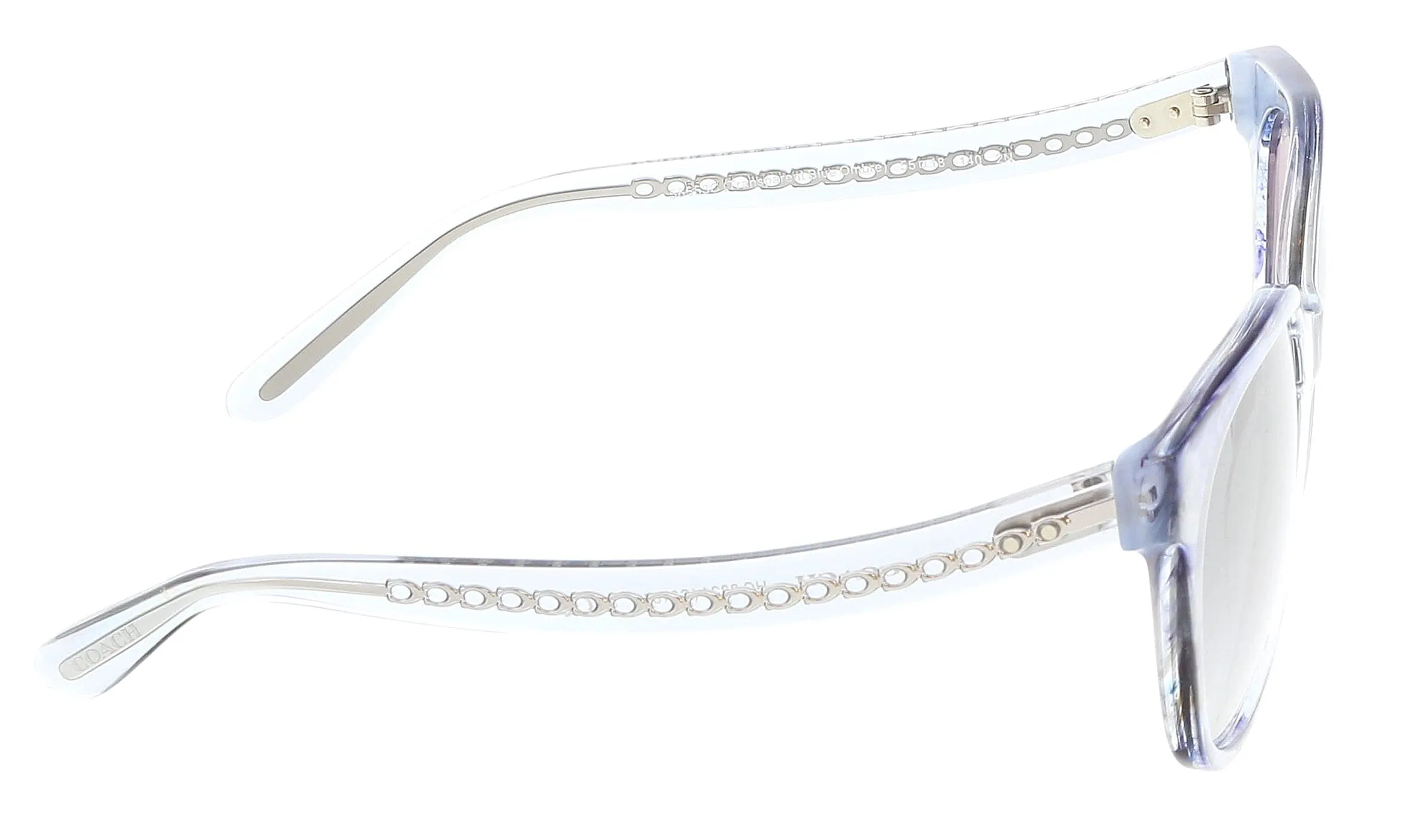 Coach 0HC8321 56553C55 Blue Ombre Full rim Round Sunglasses