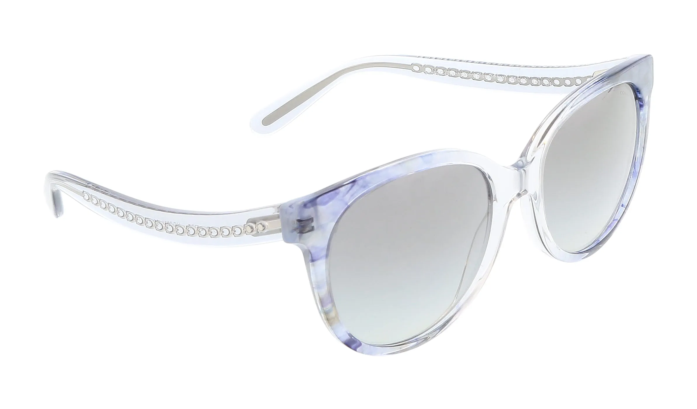 Coach 0HC8321 56553C55 Blue Ombre Full rim Round Sunglasses