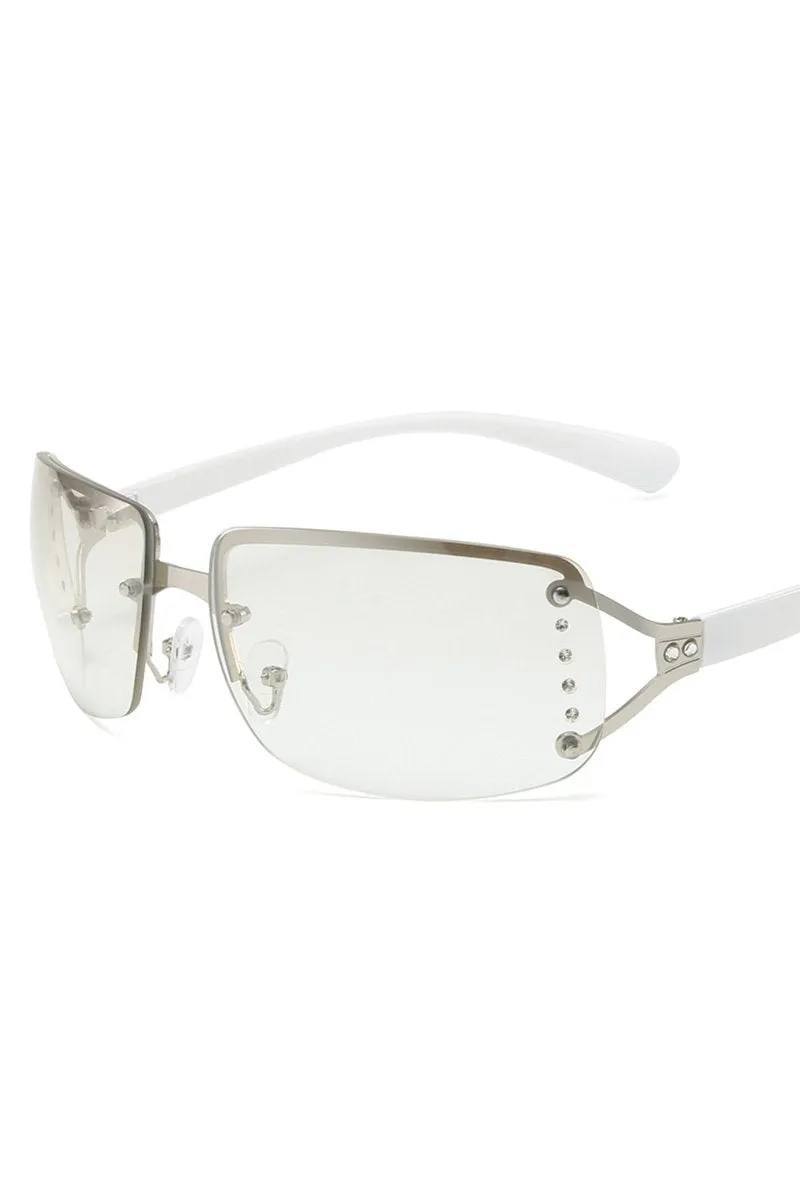 DANDY FRAMELESS BEADS STUD FASHION SUNGLASSES