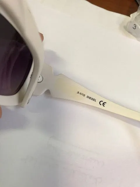 Diesel DL 0006/S 21B White Square Sunglasses