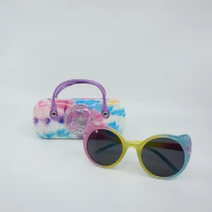 Donuts Shaky Tie Dye Sunglasses and Case Set