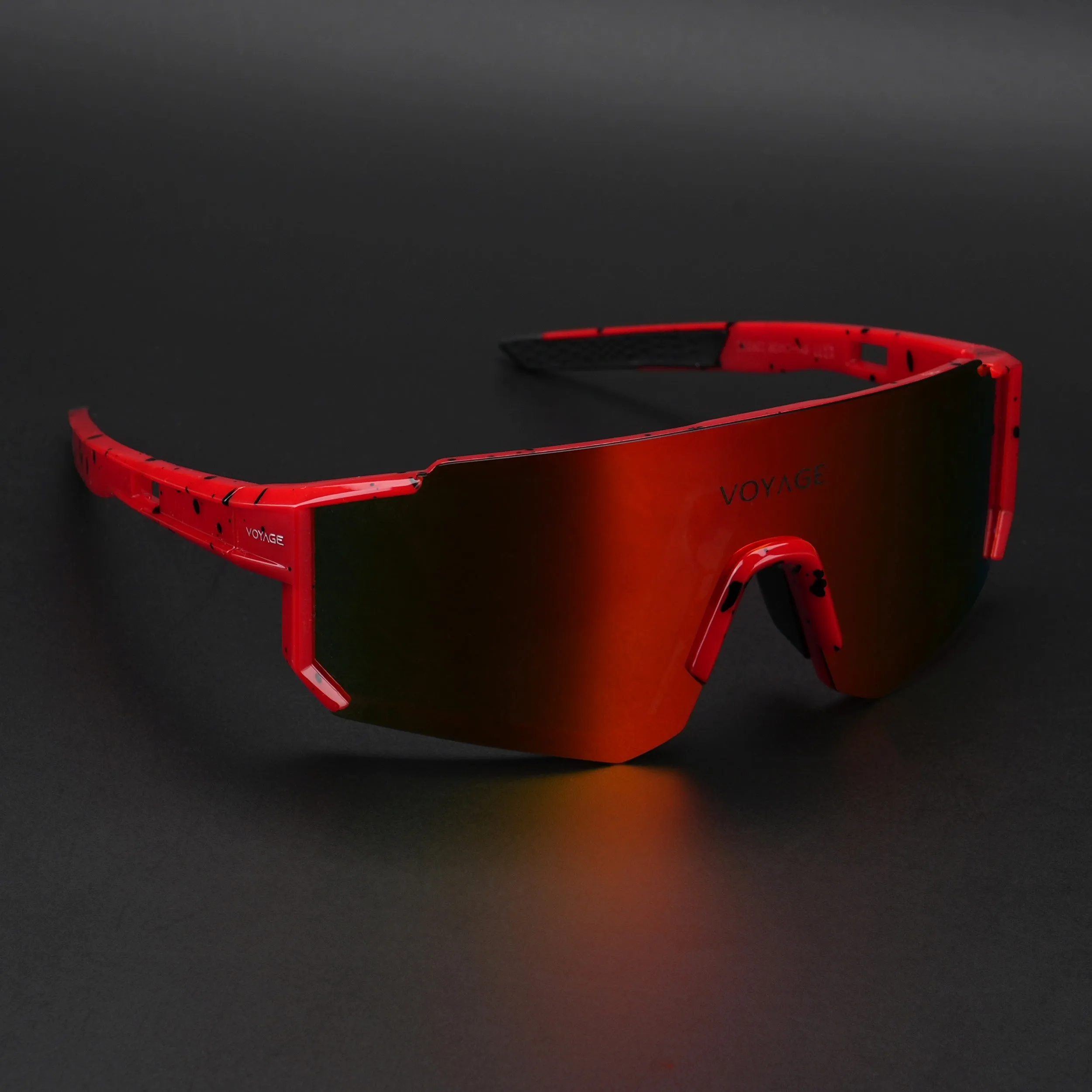 Drift Polarized Sunglasses (Multicolor Lens | Red Frame - PMG5598)