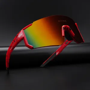 Drift Polarized Sunglasses (Multicolor Lens | Red Frame - PMG5598)