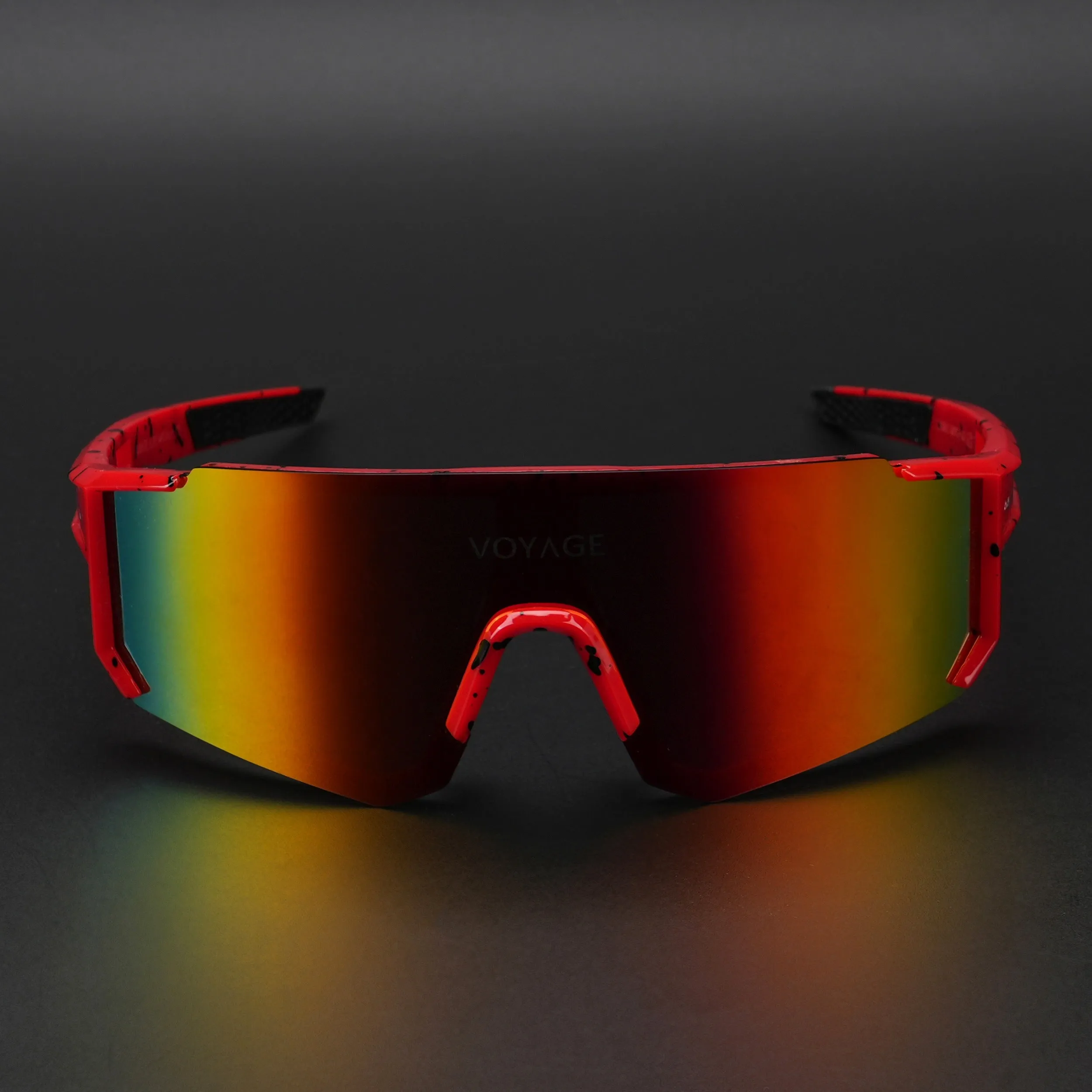 Drift Polarized Sunglasses (Multicolor Lens | Red Frame - PMG5598)