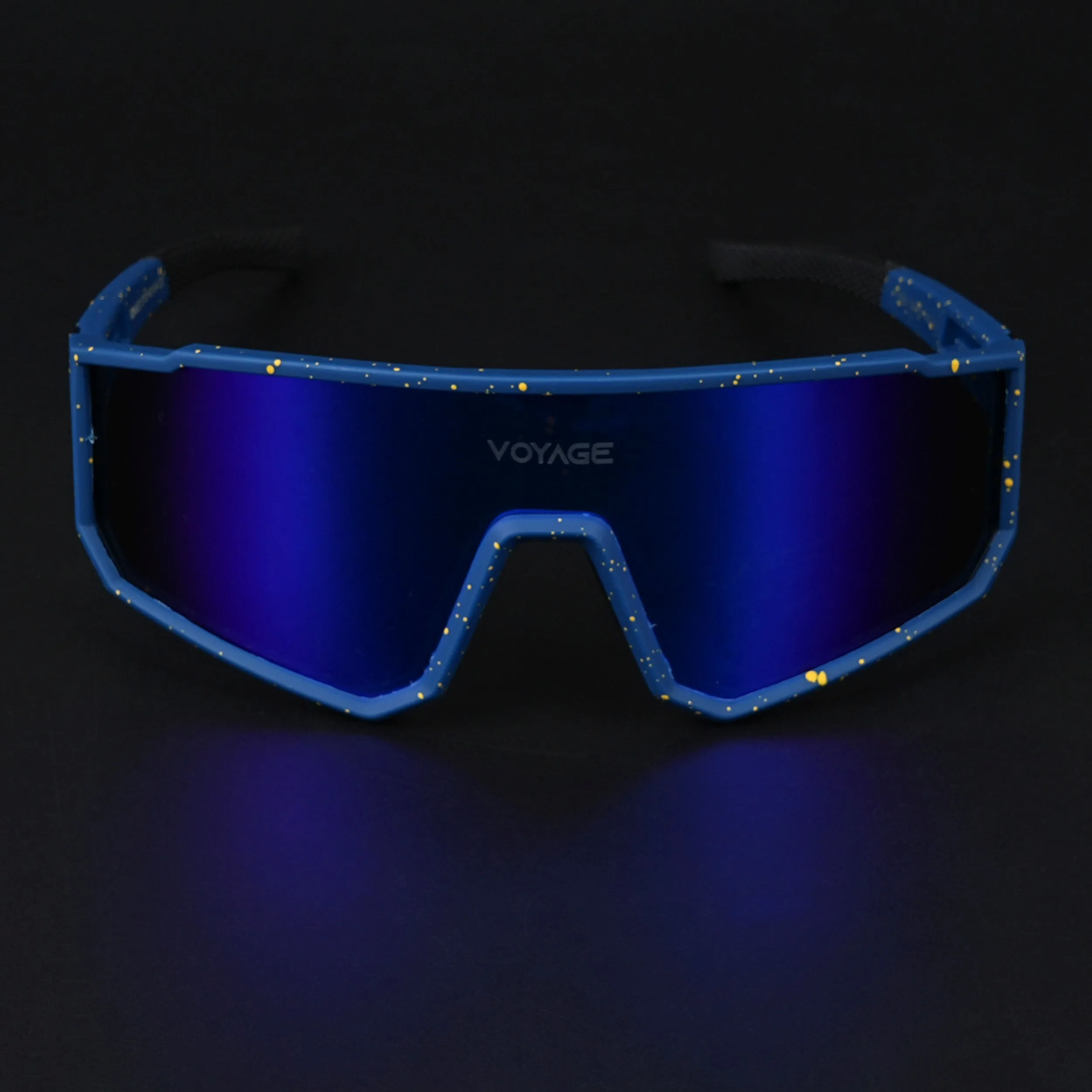 Drift Voyage Wrap Around Sunglasses (Multicolor Lens | Blue Frame - PMG6057)