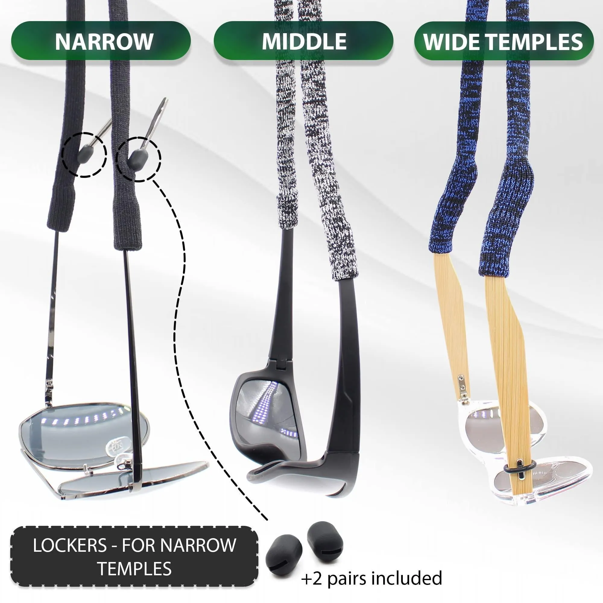 Eye Glass String Strap Holder Adjustable Eyeglass Soft Cord 6 Pcs for Men Women