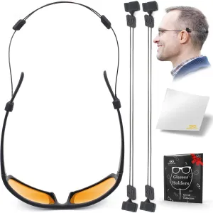 Eye Glasses String Strap Holder No Tail Sunglass Lanyard 2 Cords XL Size