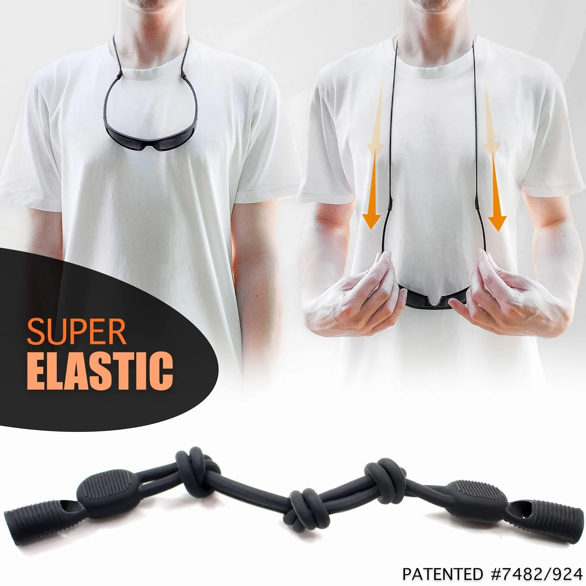Eyeglass Strap Holder String Adjustable Glasses Holders Around Head 3 Pcs XL 17