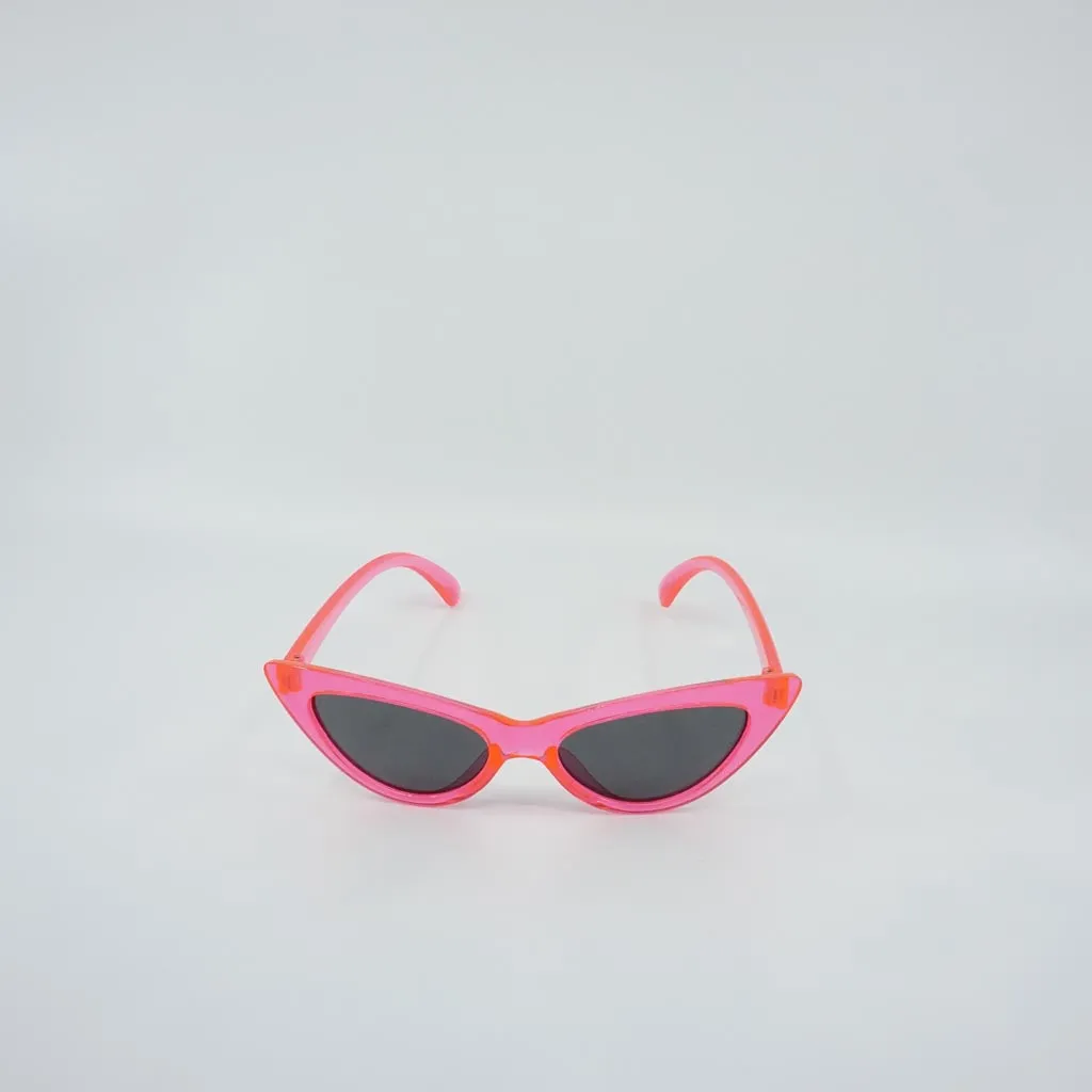 Follow Your Dreams Multi Glitter Case with an Pink Cat Eye Slim Frame Sunglass - Sunglasses and Case Set