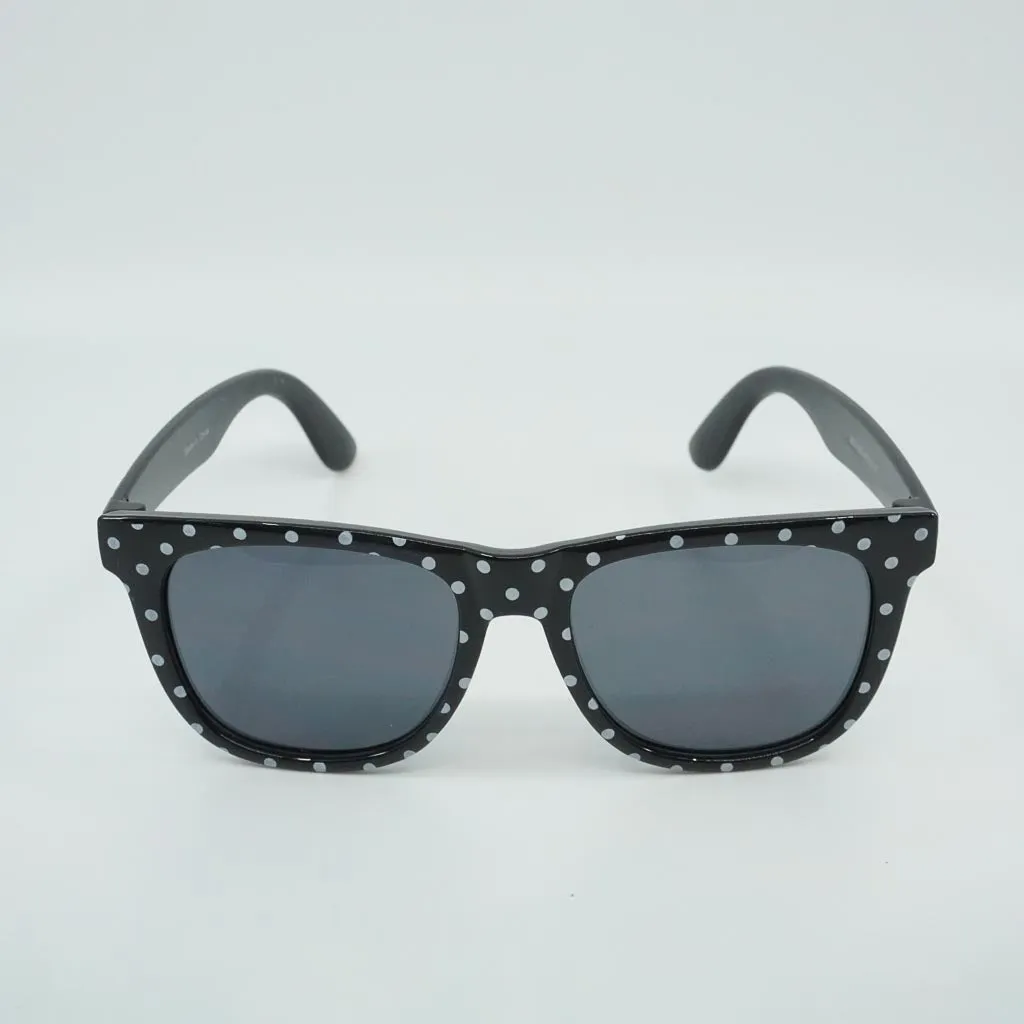 Furry Puppy Black/ White Sunglasses and Case Set