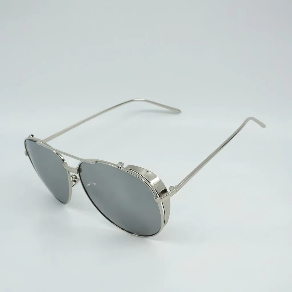 Gia A1 Crossbar Metal Pilot Mirrored Sunglasses