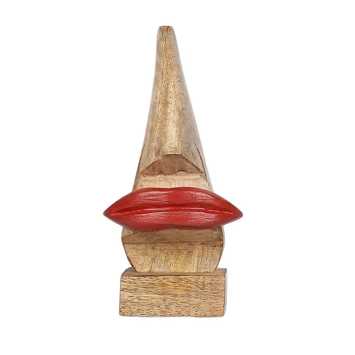 Handcrafted Wooden Nose Shaped Spectacle Holder/ Specs Stand