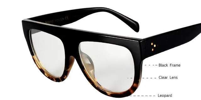 KEHU Woman Flat Top Oversized Sun Glasses Cat Eye Sunglasses Brand Designer De Sol K9250