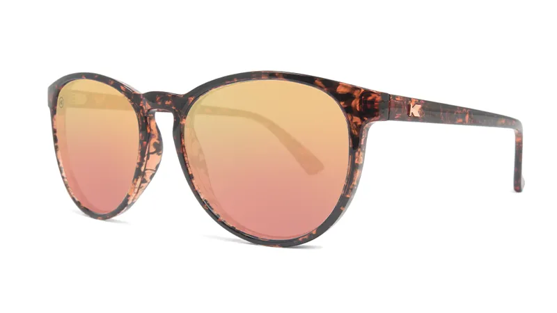 Knockaround Mai Tais Pink Tortoise Frame - Rose Gold Lens - Polarized Sunglasses