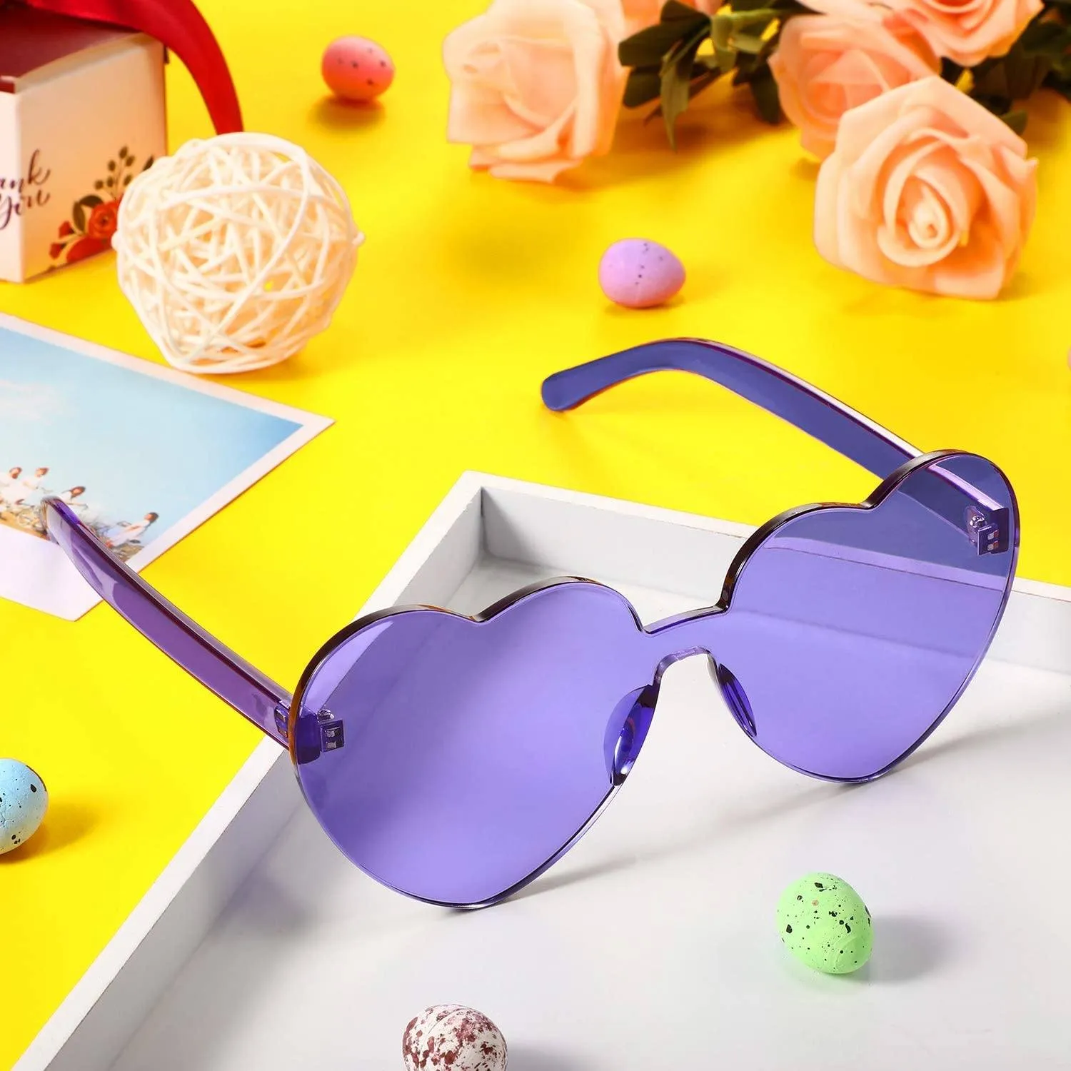 Maxdot Heart Shape Sunglasses Party Sunglasses