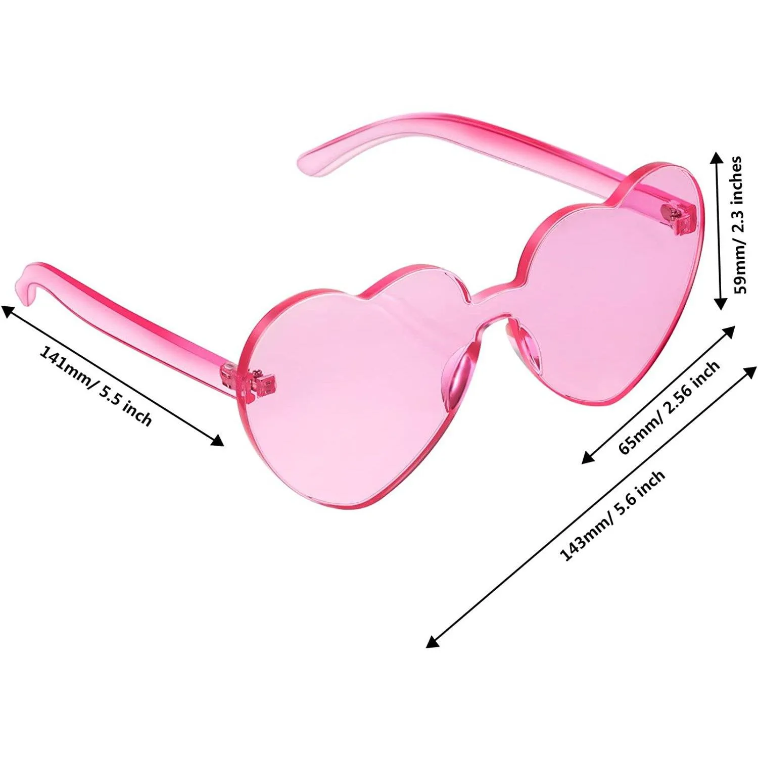 Maxdot Heart Shape Sunglasses Party Sunglasses