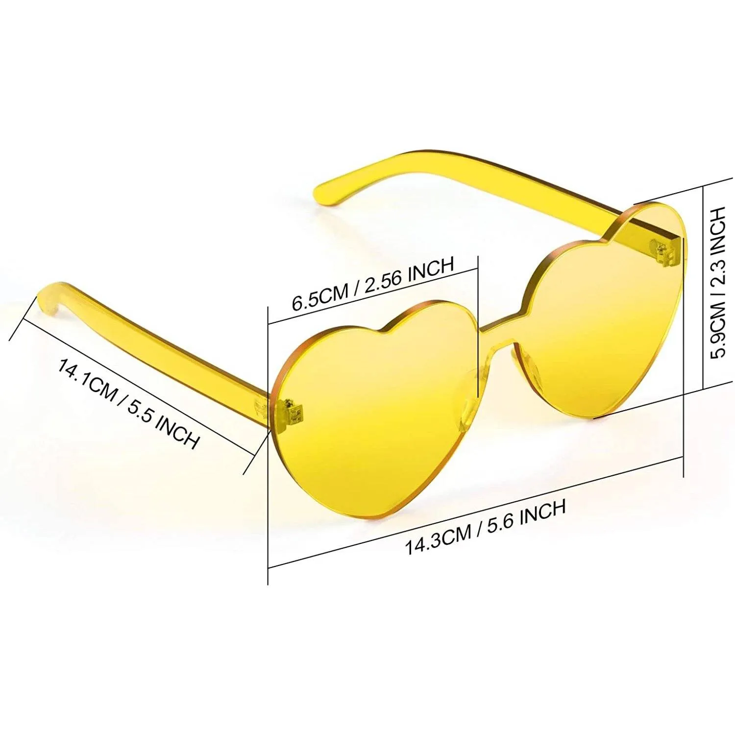 Maxdot Heart Shape Sunglasses Party Sunglasses