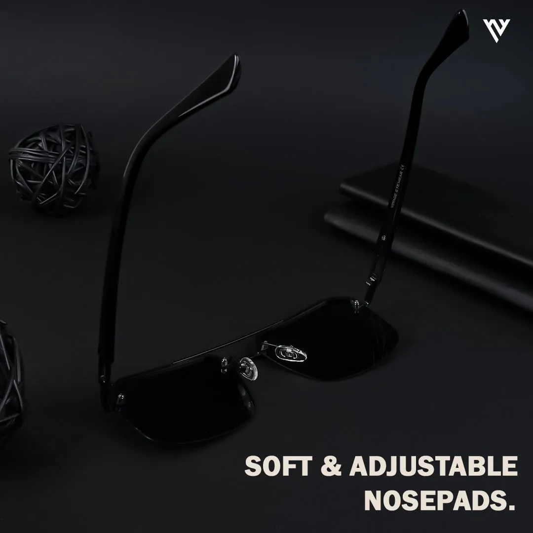 Odyssey | Black Polarized Wayfarer Sunglasses - PMG4143