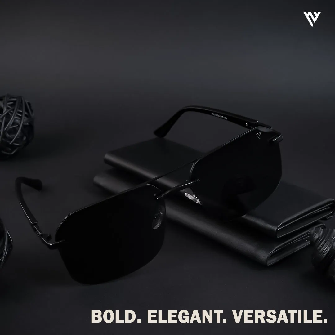 Odyssey | Black Polarized Wayfarer Sunglasses - PMG4143