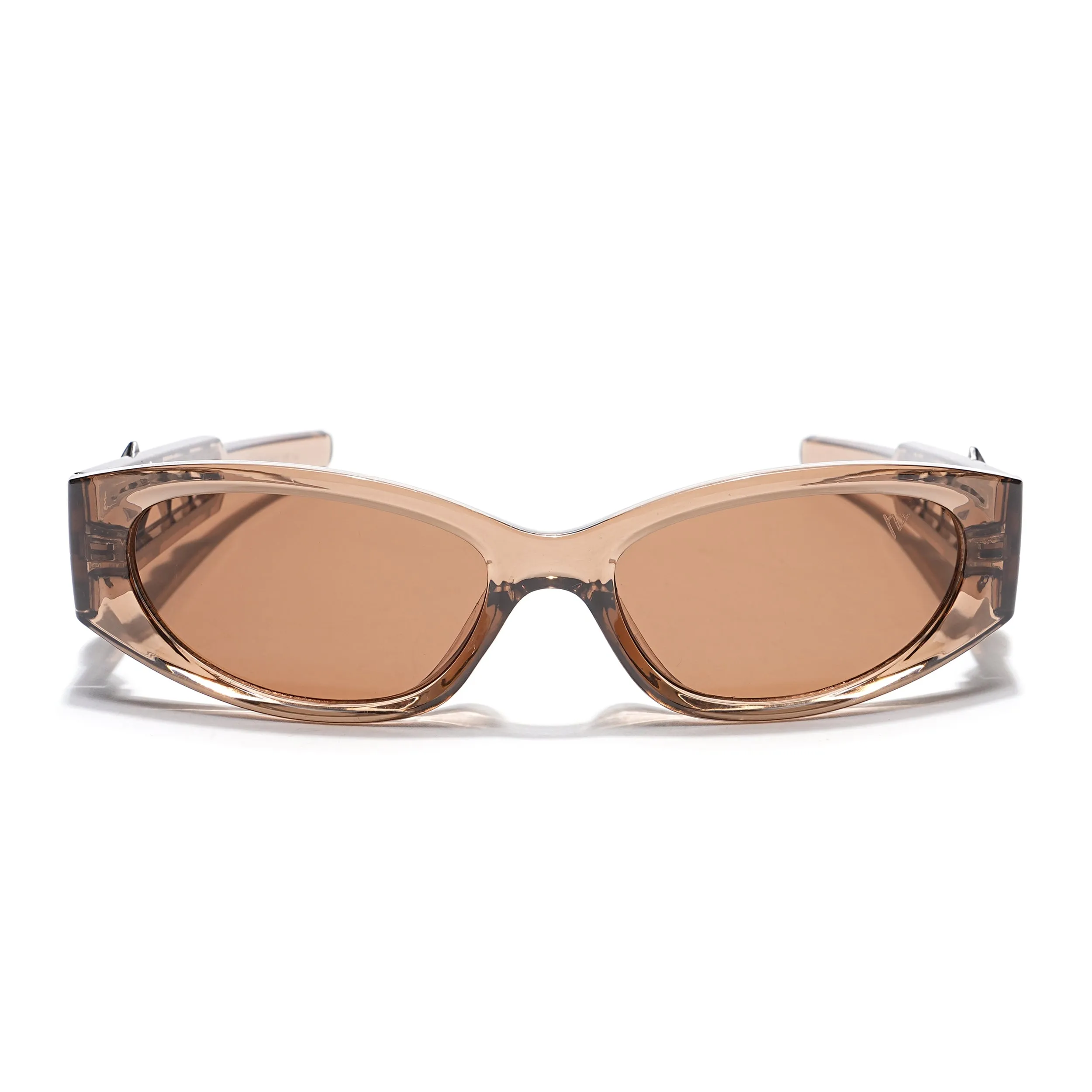Oval Sunglasses (Brown Lens | Light Brown Frame - MG5553)