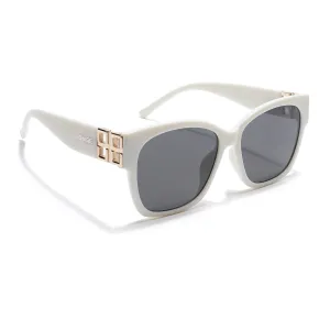 Over Size Sunglasses (Black Lens | Off White Frame - MG5815)