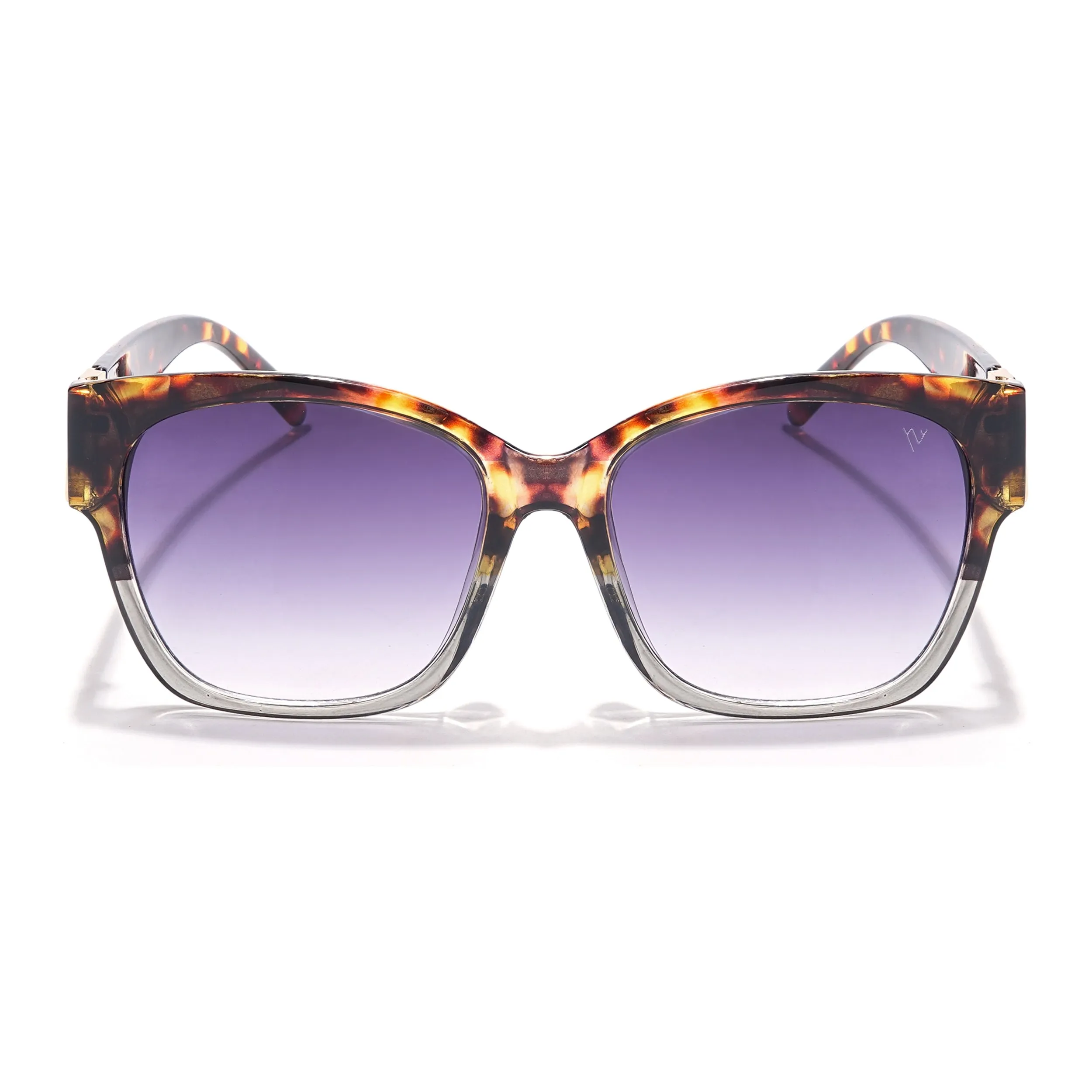 Over Size Sunglasses (Grey & Clear Lens | Demi Brown Frame - MG5813)