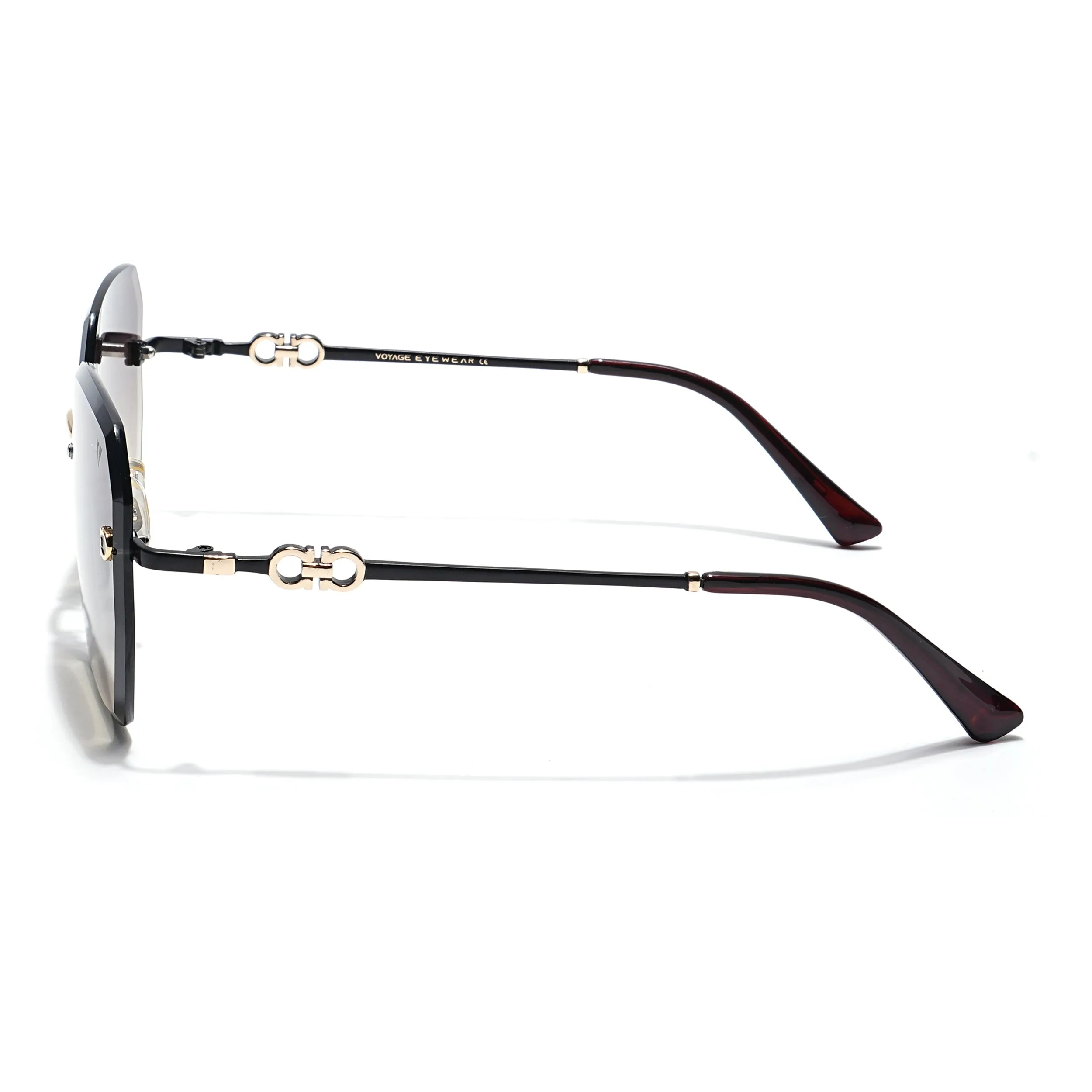Oversize Sunglasses (Olive Lens | Rimless Frame - MG6023)