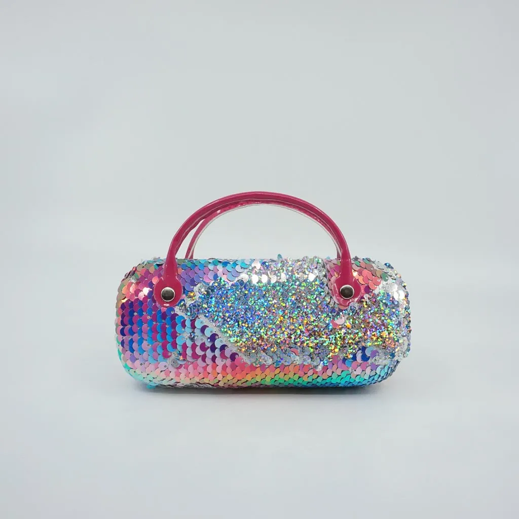 Pretty Multi Sequin with Multi color Wayfarer Frame Sunglass -   Sunglasses and Case Set