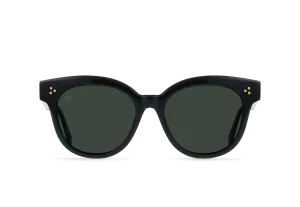 Raen Nikol Crystal Black Green Polarized Sunglasses